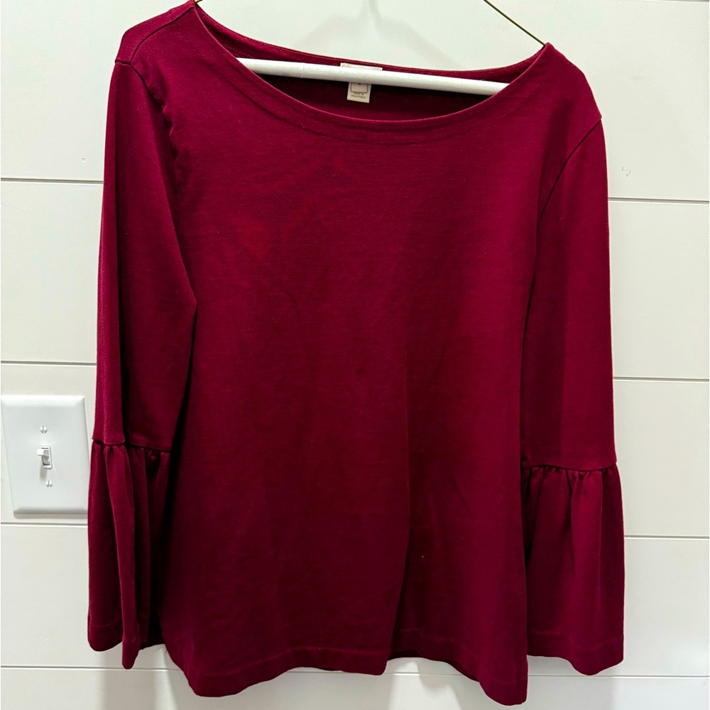 JCrew, size medium, blouse with bell sleeves. EUC, smoke free home